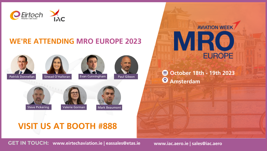 Eirtech are exhibiting at MRO Europe 2023