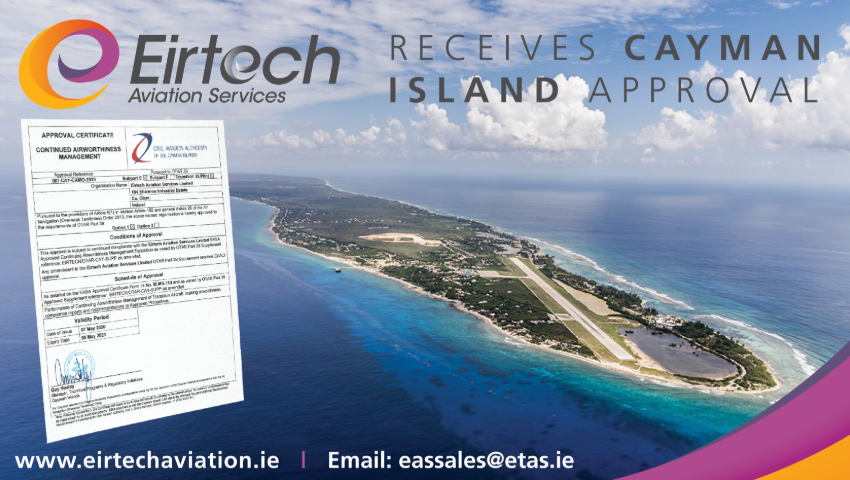 Eirtech Aviation Services Receives Cayman Island CAMO Approval